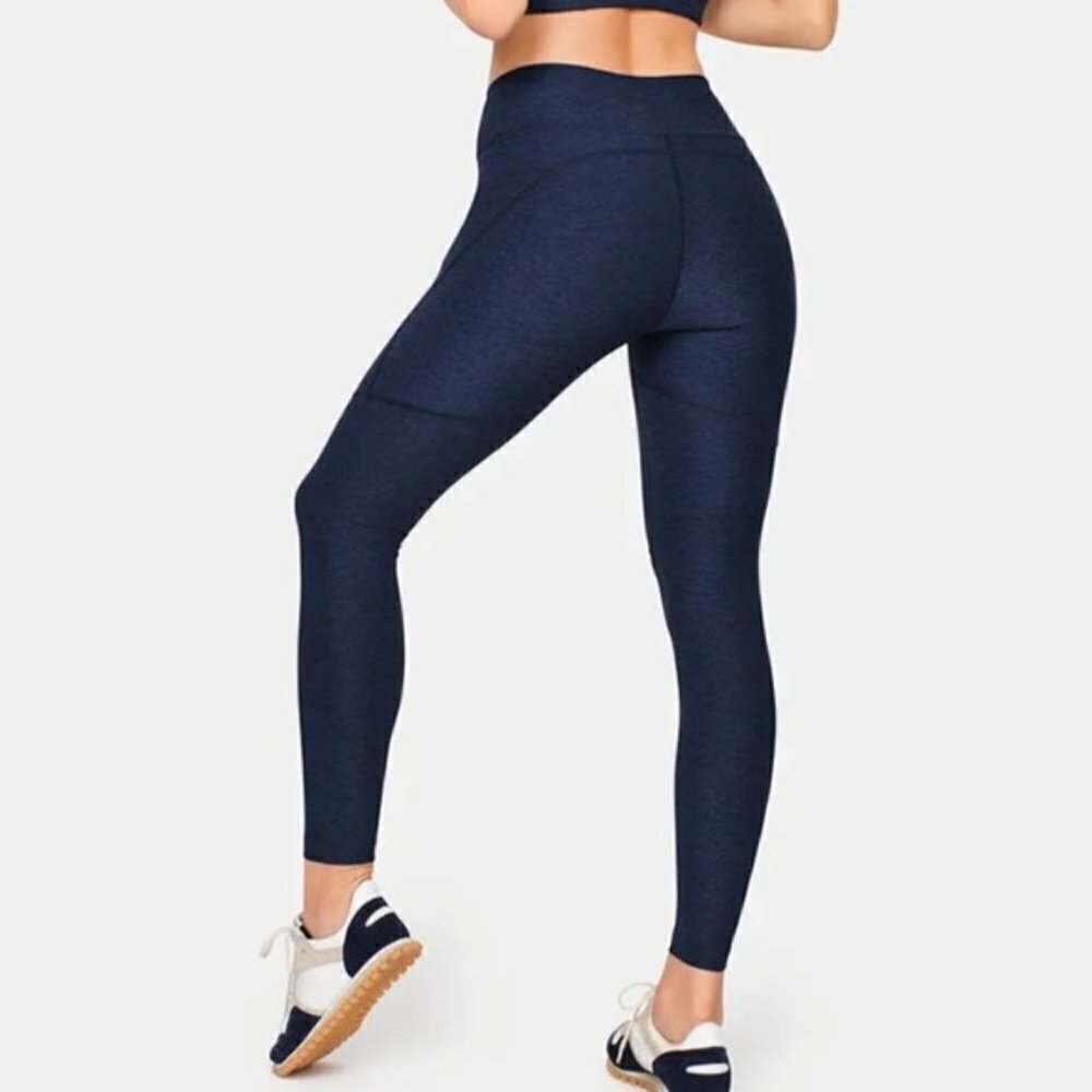 Outdoor Voices Navy High Waist Compression Warmup 7/8 Length Leggings Tights XS - Picture 3 of 15
